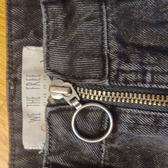 We the Free skirt jean mini skirt ZIP IT UP Free People size 24 - Picture 3 of 7
